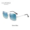 Sunglasses CAPONI Brand Fashion Women Design Eyewear Square Style Color Lenses Polarized Sun Glasses For Men CP19711