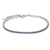925 Sterling Silver Tenis Charm Bransoletki dla kobiet z Cubic Cyrkoni Link Chain Anty-Allergy Sterling-Silver-Jewelry