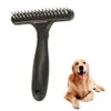 Cão Grooming Double Row Pins Profissional Cavalos Undercoat Rake Gatos Loosen Wet Seco Uso Pet Fontes Cão Pente Coelhos Cabelo Escova