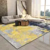 Tapetes abstratos de pintura a óleo Padrão da sala de estar mesa de café não deslizamento tapete moderno amarelo azul bedroom de cabeceira tapetes1
