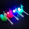 LED LIGHT UP Toy Cartoon Flashing Peacock Ring Ring Led Rave Toy Evening Party Supplies