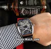 Billiga nya Saratege Vanguard Yachting Gravity Steel Case V45 T Gr Yacht Sqt Blue Skeleton Dial Automatic Mens Watch Leather Gent Wa276f