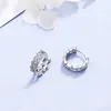 Real 925 Sterling Silver Zircon Stud Earrings For Women Girls Christmas Gift Brincos Aretes Silver 925 Jewelry 5Y607