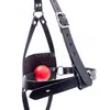 Bondage Slave Body Harness Head Mask With Mouth Open Silicone Ball Locked Strap 42mm B901