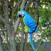 Trädgårdsdekoration, utomhus trädgård hängande träd djur dekoration, simulering papegoja fågel prydnad harts hantverk