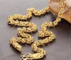 Fine Jewelry 18K Real Gold Mans Necklace Rock Style Dragon Head Mens 우정 패션 쥬얼리 청키 링크 체인 4718729