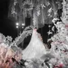 vestido de novia de flores blancas