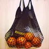 Sacs d'épicerie réutilisables portables pour sac de légume de fruits coton maille cordes organisateur sacs à main poignée courte sacs à provisions