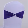 16 Colors wedding chair cover spandex chair cover sash bands crown shape chair buckle sash for home party meeting accessories