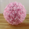 Vente en gros gratuite EMS expédition 8 pièces 11 ''/28 cm mousse artificielle Rose suspendus boules de fleurs décoration de mariage boules de Rose