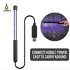 Handheld UV Wand Esterilizador Luz 3W 5W UVC LED germicida lâmpada USB Power UVC Lâmpada de esterilização para Máscara Telefone WC