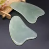 Högkvalitativ Naturlig Jade Guasha Board Scraching Ansiktsögon Skrapning Gua Sha Spa Massage Tool Hälsovård Skönhet Acupoints Plate Massager