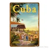 Retro -Besuch Cuba Libre Metal Signs Pub Bar Room Club Dekor Vintage Wall Art Carft Painting Plaque Havanna Nacht Poster Abox9421081