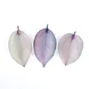 Gold and Silver Plated new Natural Leaf Pendant for Necklace Earring DIY Making Jewelry Beads Charms Findings Perfect Gifts for Women