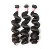 9a luźna fala curl peruwiańskie ludzkie włosy 3 lub 4 wiązki pełne głowę 100% Virgin Remy Hair Extensions