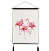 Mode Rosa Flamingo Tapisserie Wandbehang Baumwolle Leinen Bett Sofa Hintergrund Bild Home Decor Hochzeit Henne Thema Party Dekoration