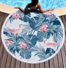 Toalla de playa redonda manta Hawaii hawaiana Circular grande Terry Beach Roundie Circle Picnic alfombra Yoga Mat con flecos Mandala 300g