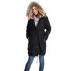 Damen Daunenparkas JAYCOSIN Mode Nähte Kapuze Pelzkragen Langer Umstandsmantel Hoodie Outwear Weiblicher fester Mantel Dropship 11. Dezember