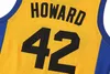 Mens Teen Wolf #42 Scott Howard Moive Beacon Beavers Basketball Jersey Yellow American Film Version State Cheap Top Quality Stitched S