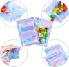 党のための100個の再販可能な臭い防止の袋の箔の袋の袋の平らなレーザー色の包装袋を好む食品収納ホログラフィックの色