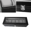 WholeClassic 6 Grid Luxury Refinement Slots Wrist Watches Gift Case Jewelry Display Boxes Storage Holder Fast 6928692