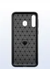 Koolstofvezel textuur slank pantser geborsteld TPU case cover voor Samsung Galaxy A20E A40S A60 Opmerking 10 Opmerking 10 Pro 100pcs / lot