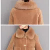 Cappotto invernale caldo lungo in pelliccia Cappotto in finta pelle di pecora Giacca da donna in pelliccia finta Cappotto sintetico da donna Cappotto femminile alla moda taglie forti