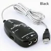 Interface de guitare électrique Lien Adaptateur de câble USB audio à l'ordinateur pour PCMAC Black White2439385