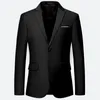Men's Solid Color Casual Blazers Spring Autumn Fashion Business Suit Jackets Slim Fashion Singer Host Tuxedo Costume