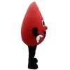 2018 Costume da mascotte cartoon rosso speciale personalizzato caldo di alta qualità Goccia di sangue