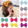 Kids Girls Solid Hairband 6 Inch Waffle Nylon Headband Baby Girls Party Hair Bows Headbands Boutique Hair Accessories 060521