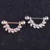 Anel de peito de aço inoxidável cravejado de folha de ouro piercing feminino mamilo escudo body piercing anel corpo jóias como um par para venda