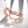 Doce Em Seu Coração Borboletas Elo Da Cadeia Charm Bracelets 18 K Rose Gold Rosa Gemstone Elegante Lindo Designer De Mulheres Meninas Jóias Pulseira