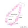 Mignon Design Chunky Perles Collier Rose Bubblegum Chunky Collier Pour Enfant/Enfants/Filles Fête Cadeau Bijoux