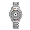 Luxus Frauen Automatische Iced Out Uhr Herren Marke Uhr Rom Präsident Armbanduhr Rot Business Große Farbe Diamant Uhren Men185W