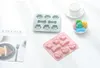 New 6 Cat Paw Bone Cake Chocolate Silica Gel Mold Ice Cube Mold Pudding Jelly Mold