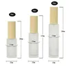 30ml 40ml 60ml 80ml 100ml de vidro fosmético garrafa de garrafa de face de pátio de pátio de pátio de pátio com imitação de plástico Bamboo tampas de bambu