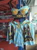 Deat 2020 Yaz Sarı Çiçek Baskı Dantel Straplez Dew Göbek Camis Kısa Mini Etek Kadınlar İki Parça Set Tatil Kıyafetleri MF868 T200701
