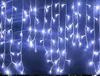 12m Droop 0,3-0.65m 360 LED Icicle String Light Christmas Wedding Xmas Party Decoration Snowing Gardin Light and Tail Plug