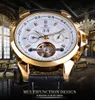 Forsiner Automatic Mechanical Men039s Regardez la mode Golden Tourbillon MoonPhase Date Geatic Leather Business Sports Montre Ho2890607