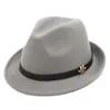 Unisex yetişkin yeni üst moda caz fedora brim şık trilby gangster kap açık parti sokak gündelik zarif şapkalar bahar yaz