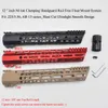 12 '' cal Długość M-Lok Clamping Free Float Handguard Rail Picatinny Mount System MlOK Hunting_Black / Red / Tan Gładkie