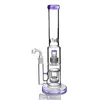 Recyklator Bong Hookahs Bongs Matryca stereo grube platforma Dab Unikalne platformy olejne kulkowe Prosty szyja 18 mm Cołd szklany bong