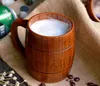 50 st Värmtät Klassiskt träarbete Trä öl Tea Kaffekopp Mugg Miljövänlig 400ml för sammankomster Party Sn2268