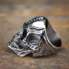 Anillo de acero inoxidable con calavera mecánica Steampunk para hombre, anillos de motorista gótico rockero, joyería Punk, tamaño 7 -14295t