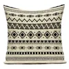 Nordic Style Black White Boho Mandala Геометрические хлопчатобумажные льняные декоративные подушки Cujines Decorativos Para диван подушка