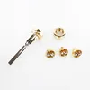 2C 3C 2B 3B 6 PCS / LOT Bb Trumpet Mouthpiece Brass Gold Lacquer Multi-Purpose T Adapter Professional Musical Instrument Nozzle