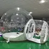 Aufblasbares Blasenzelt, 3 m Durchmesser, Blasenbaum mit Ventilator, transparentes Iglu-Zelt/Blasenhaus/Kuppelzelt mit Schlauch, tragbares Campingzelt für den Außenbereich