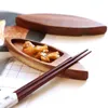 Творческий японский Акация древесины приправы пластины ретро палочки для еды двойного назначения стойки из цельного дерева небольшой пластины