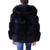 Lisa Colly Women Winter Coat Jacket Luxury Faux  Fur Coat Long sleeve collar Faux Fur Warm Jacket Outwear With hoodles